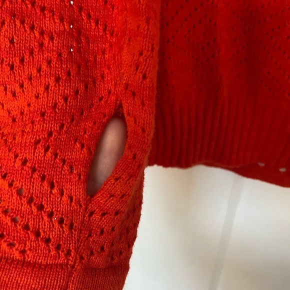 Prana Cedar Orange Pullover Sweater size S - Picture 4 of 11